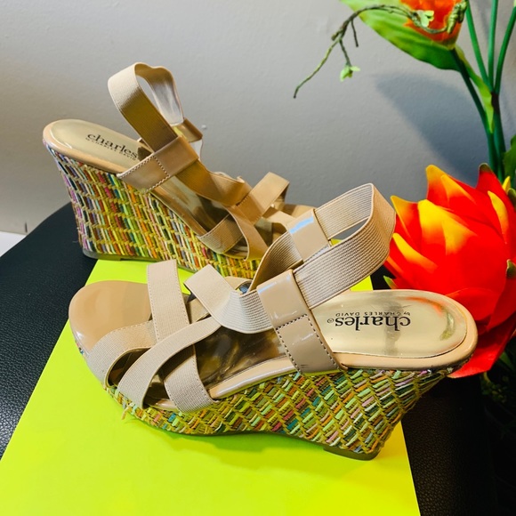 Charles by David Charles  Multi Color wedge Heels - Picture 2 of 8